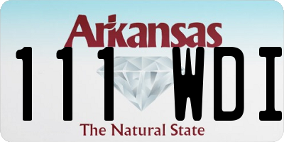 AR license plate 111WDI