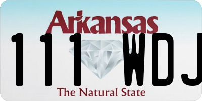 AR license plate 111WDJ