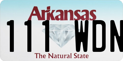 AR license plate 111WDN