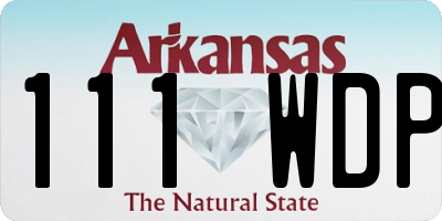 AR license plate 111WDP