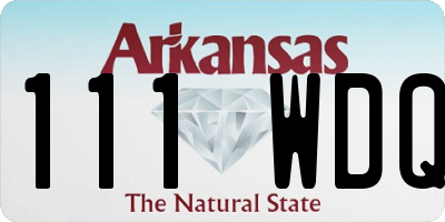AR license plate 111WDQ