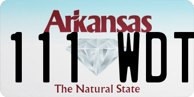 AR license plate 111WDT