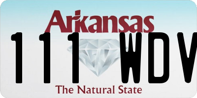 AR license plate 111WDV