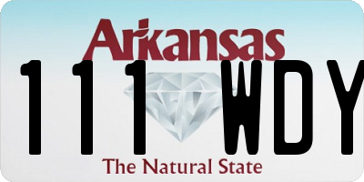 AR license plate 111WDY
