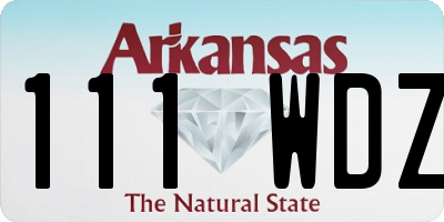 AR license plate 111WDZ