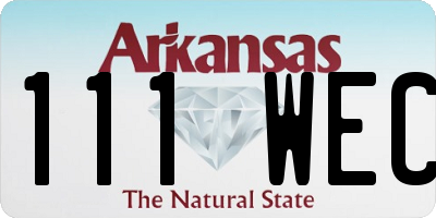 AR license plate 111WEC
