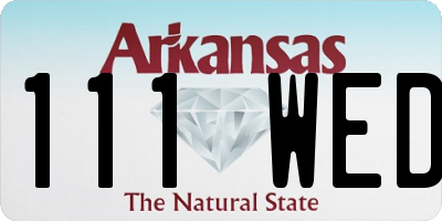 AR license plate 111WED