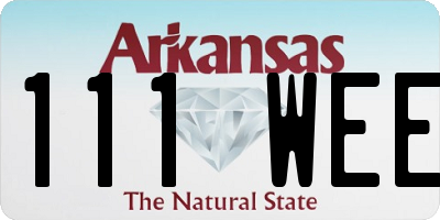 AR license plate 111WEE