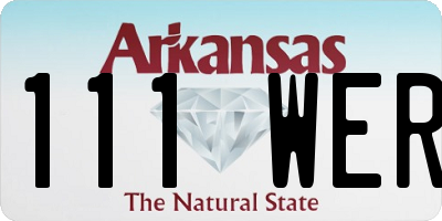 AR license plate 111WER