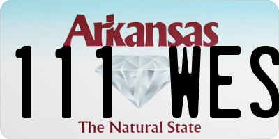 AR license plate 111WES
