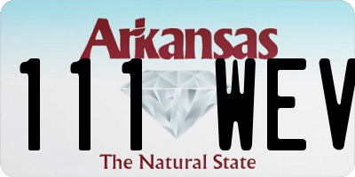 AR license plate 111WEV