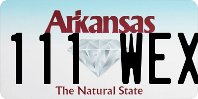 AR license plate 111WEX