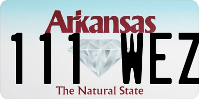 AR license plate 111WEZ