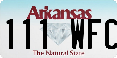 AR license plate 111WFC