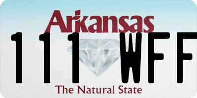 AR license plate 111WFF