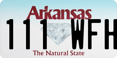 AR license plate 111WFH