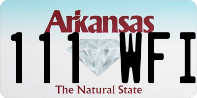 AR license plate 111WFI