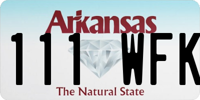 AR license plate 111WFK