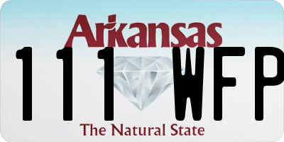 AR license plate 111WFP