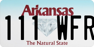 AR license plate 111WFR
