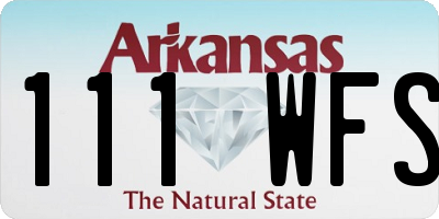 AR license plate 111WFS