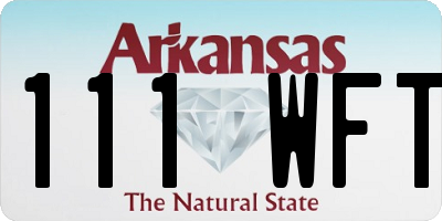 AR license plate 111WFT