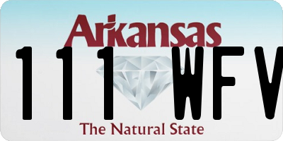 AR license plate 111WFV