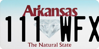 AR license plate 111WFX