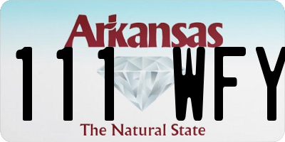 AR license plate 111WFY