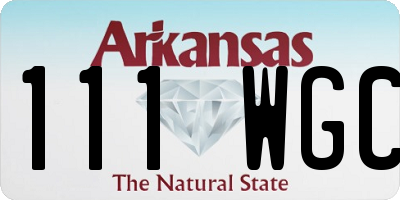 AR license plate 111WGC
