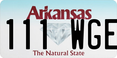 AR license plate 111WGE