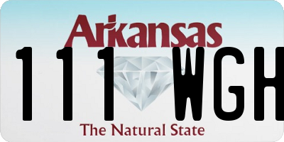 AR license plate 111WGH
