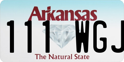 AR license plate 111WGJ