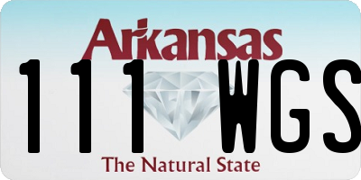 AR license plate 111WGS