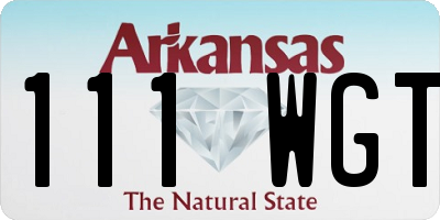 AR license plate 111WGT