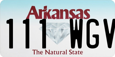 AR license plate 111WGV