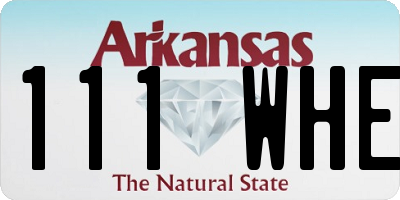 AR license plate 111WHE