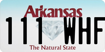 AR license plate 111WHF