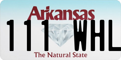 AR license plate 111WHL
