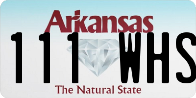 AR license plate 111WHS