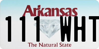 AR license plate 111WHT