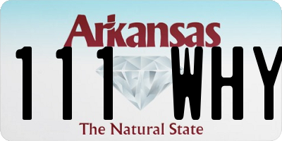 AR license plate 111WHY