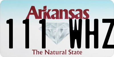 AR license plate 111WHZ