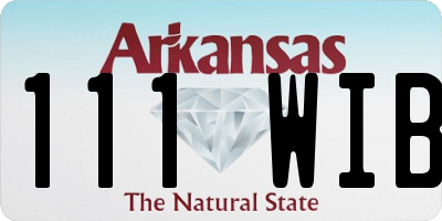 AR license plate 111WIB