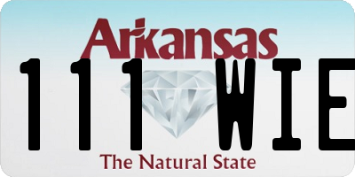 AR license plate 111WIE