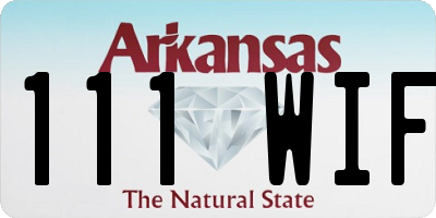 AR license plate 111WIF