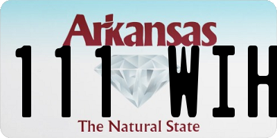 AR license plate 111WIH