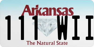 AR license plate 111WII