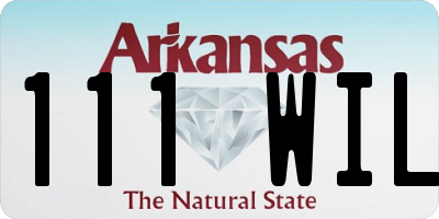 AR license plate 111WIL