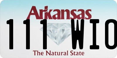 AR license plate 111WIO